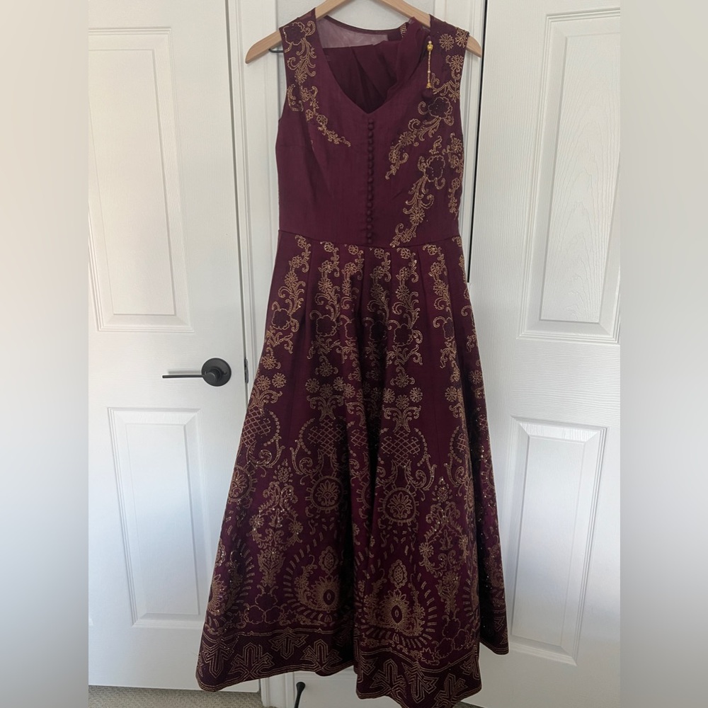 Deep purple anarkali